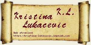 Kristina Lukačević vizit kartica